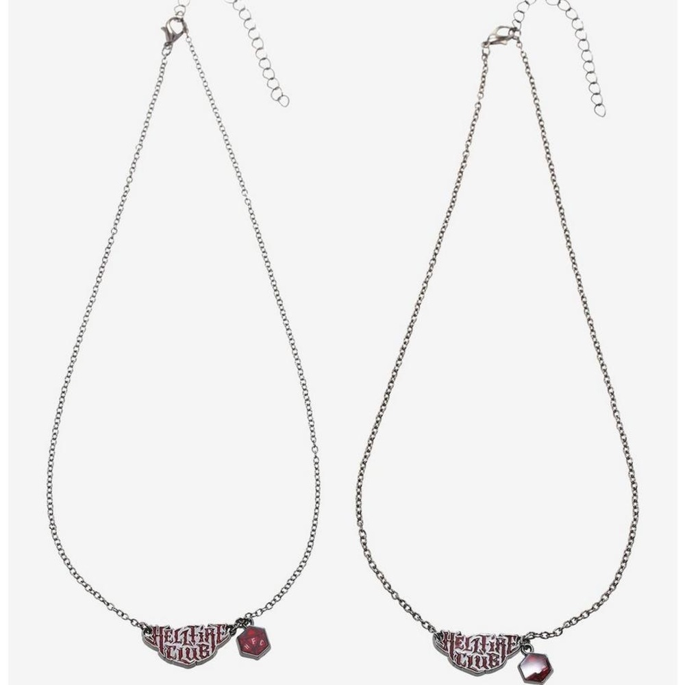 Stranger Things Hellfire Club Nameplate Best Friend Necklace Set Eddie Munson